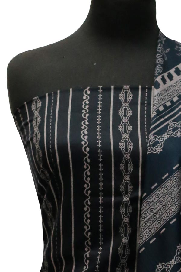 Sar-E-Bazam Pashmina Print`22 D#05 Black