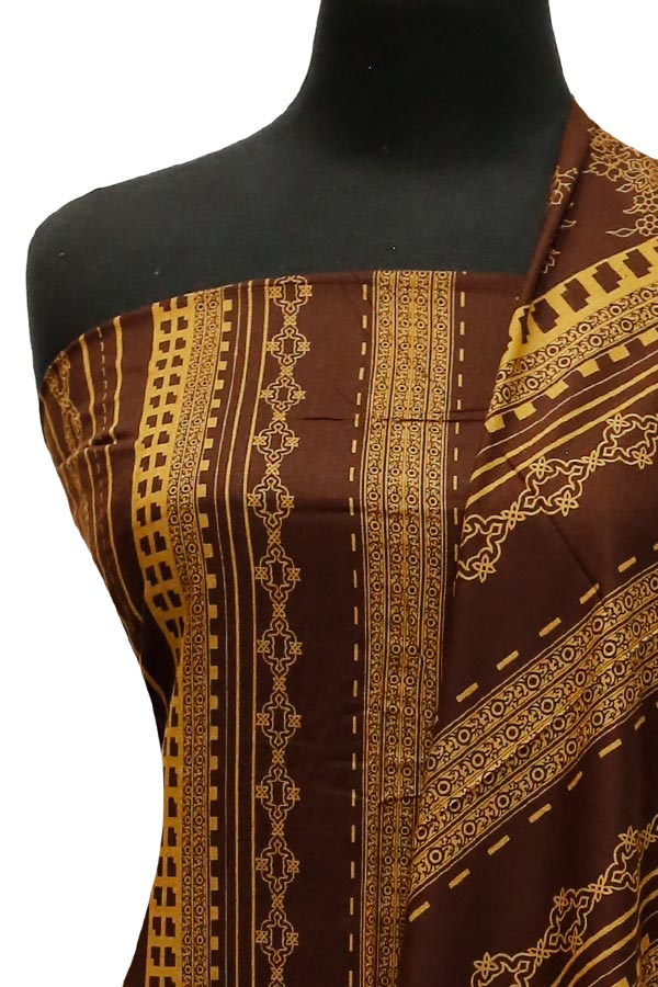 Sar-E-Bazam Pashmina Print`22 D#05 D-Brown