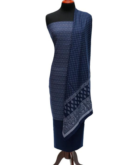 Sar-E-Bazam Pashmina Print`22 D#07 Blue