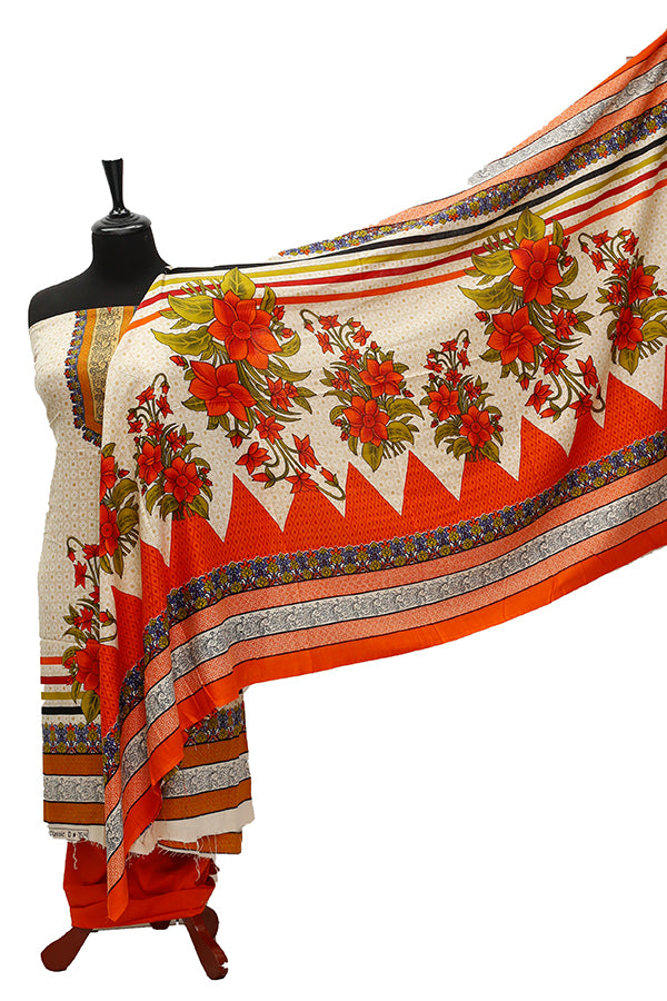 Satrangi Classic Linen`21 D#354 (Orange)