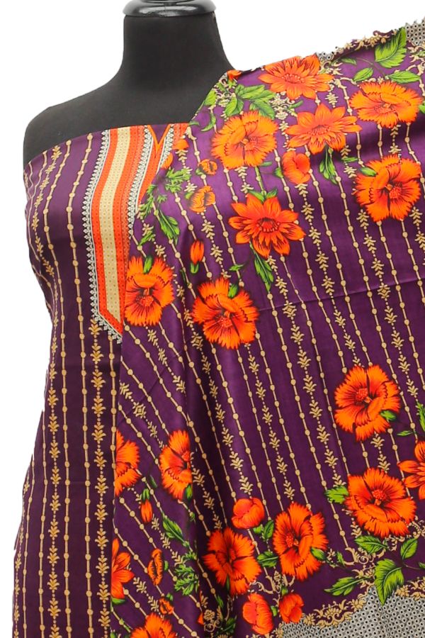 Satrangi Classic Linen`21 D#357 (Purple)