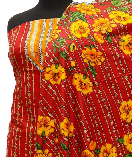 Satrangi Classic Linen`21 D#357 (Red)