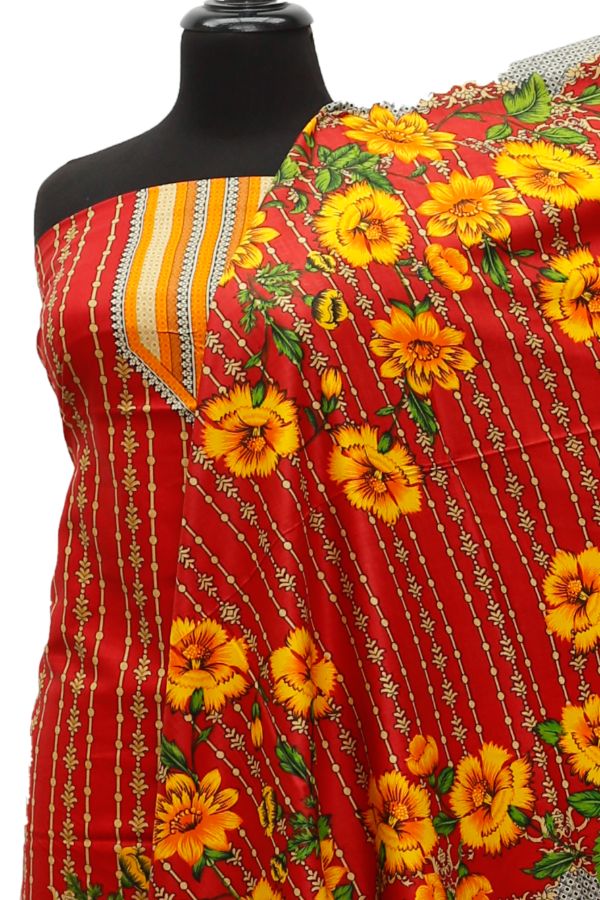 Satrangi Classic Linen`21 D#357 (Red)