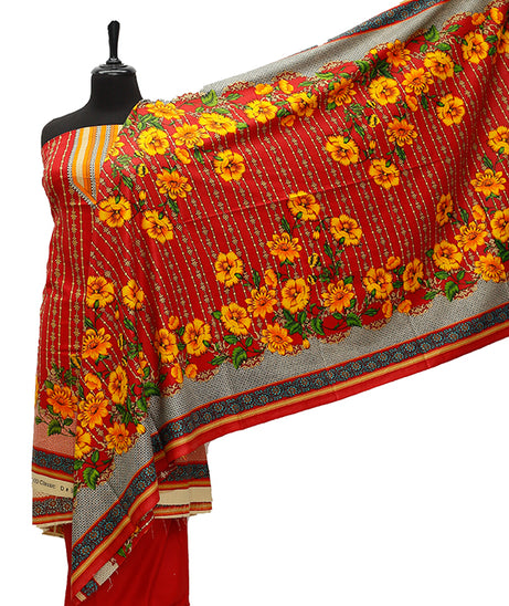 Satrangi Classic Linen`21 D#357 (Red)