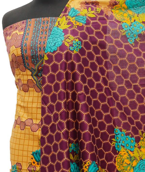 Satrangi Classic Linen`21 D#4 (Purple)