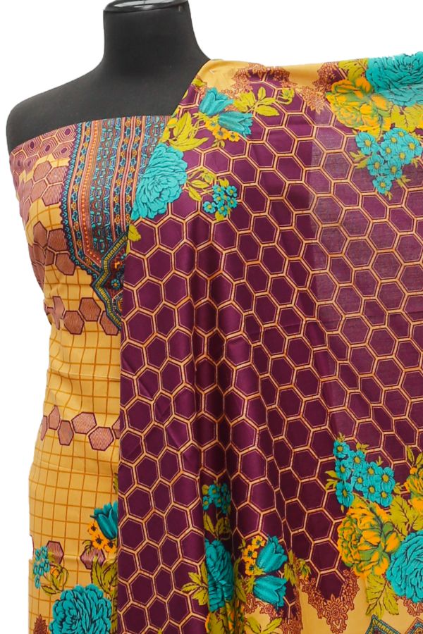 Satrangi Classic Linen`21 D#4 (Purple)