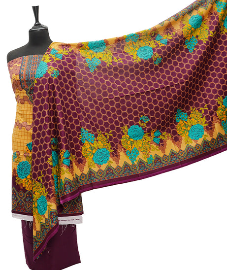 Satrangi Classic Linen`21 D#4 (Purple)