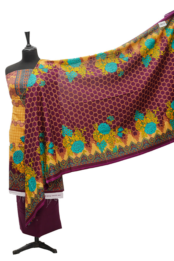 Satrangi Classic Linen`21 D#4 (Purple)