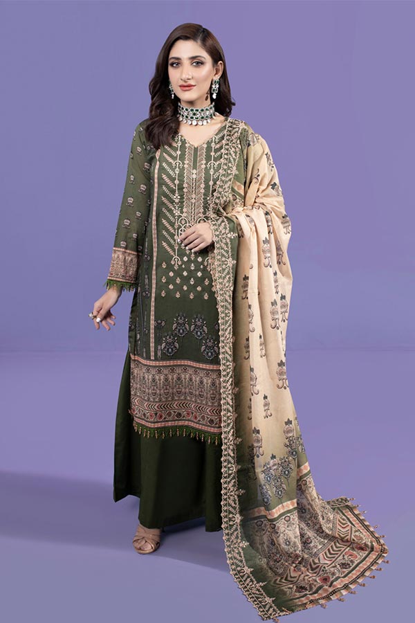 Schick Kinara Emb Lawn`23 (Vol-3) D#1 (M GREEN)