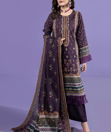 Schick Kinara Emb Lawn`23 (Vol-3) D#1 (PURPLE)