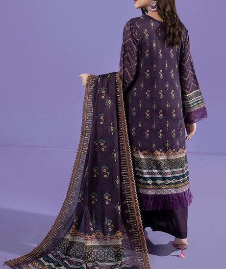 Schick Kinara Emb Lawn`23 (Vol-3) D#1 (PURPLE)