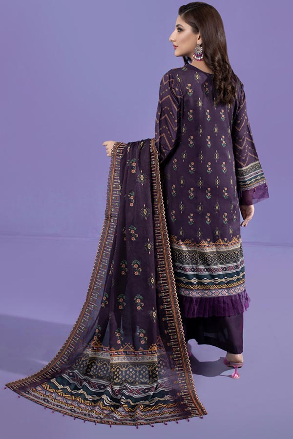 Schick Kinara Emb Lawn`23 (Vol-3) D#1 (PURPLE)