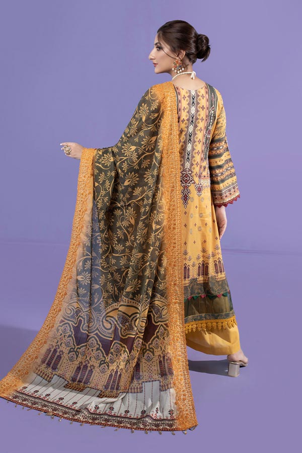 Schick Kinara Emb Lawn`23 (Vol-3) D#1 (YELLOW)