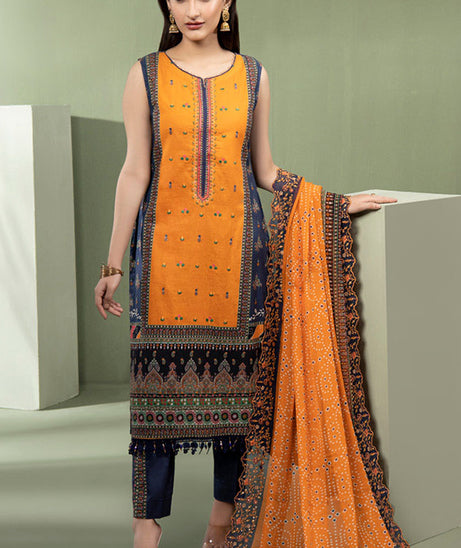 Schick Kinara DP Lawn'23 V#2 (Orange)
