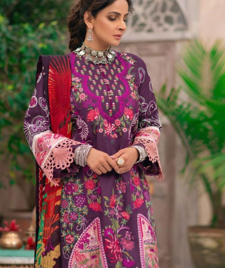 Maryam hussain Luxury Festive Lawn`21D#11 - PARAS