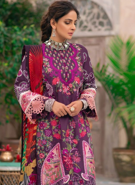 Maryam hussain Luxury Festive Lawn`21D#11 - PARAS