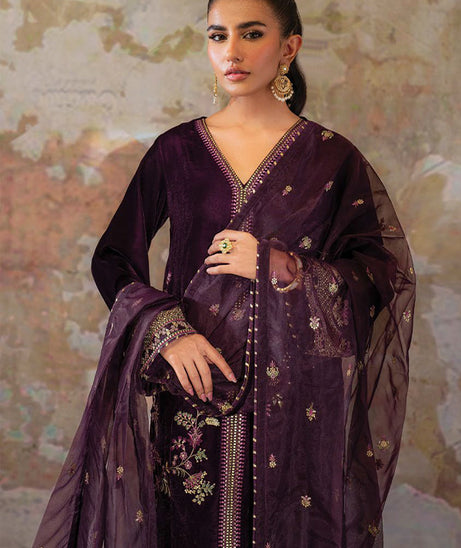 Seran Velmor Unstitched Velvet Formals'24 D#2