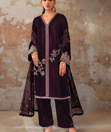 Seran Velmor Unstitched Velvet Formals'24 D#2