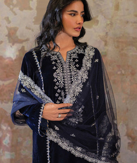 Seran Velmor Unstitched Velvet Formals'24 D#3
