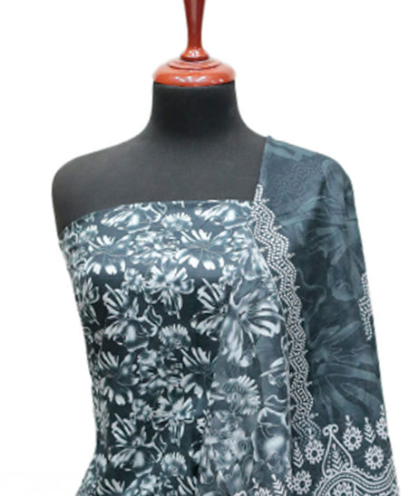 Serene Digital Print Lawn`25 D#3 (Black)