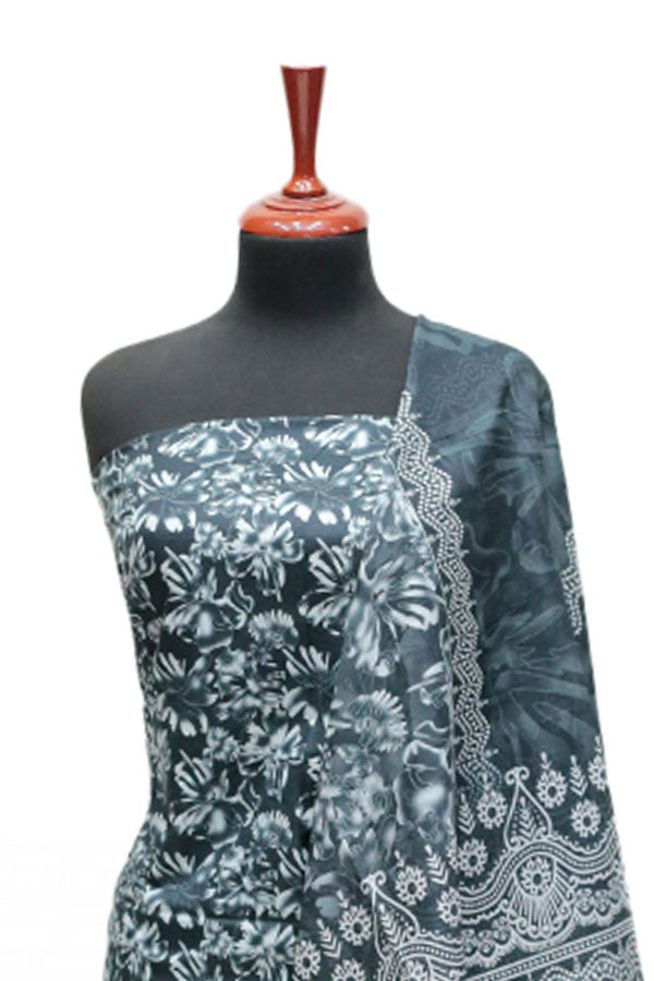 Serene Digital Print Lawn`25 D#3 (Black)