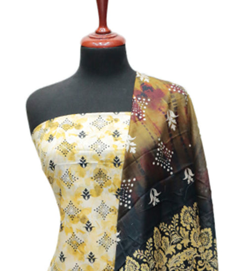 Serene Digital Print Lawn`25 D#328 (Yellow)