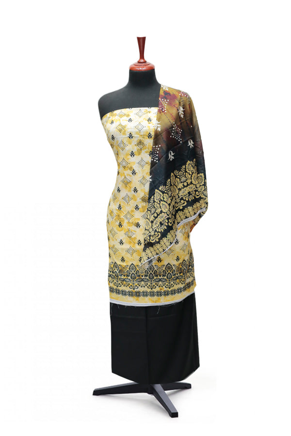 Serene Digital Print Lawn`25 D#328 (Yellow)