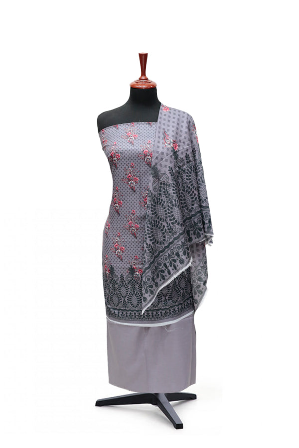 Serene Digital Print Lawn`25 D#8 (D Grey)