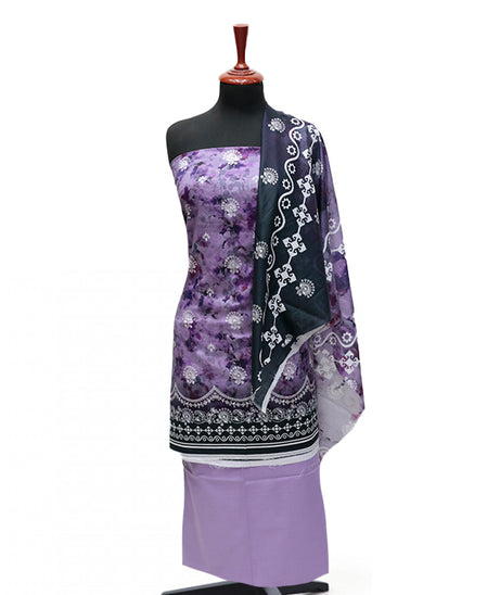 Serene Print Lawn`25 D#331 (Purple)