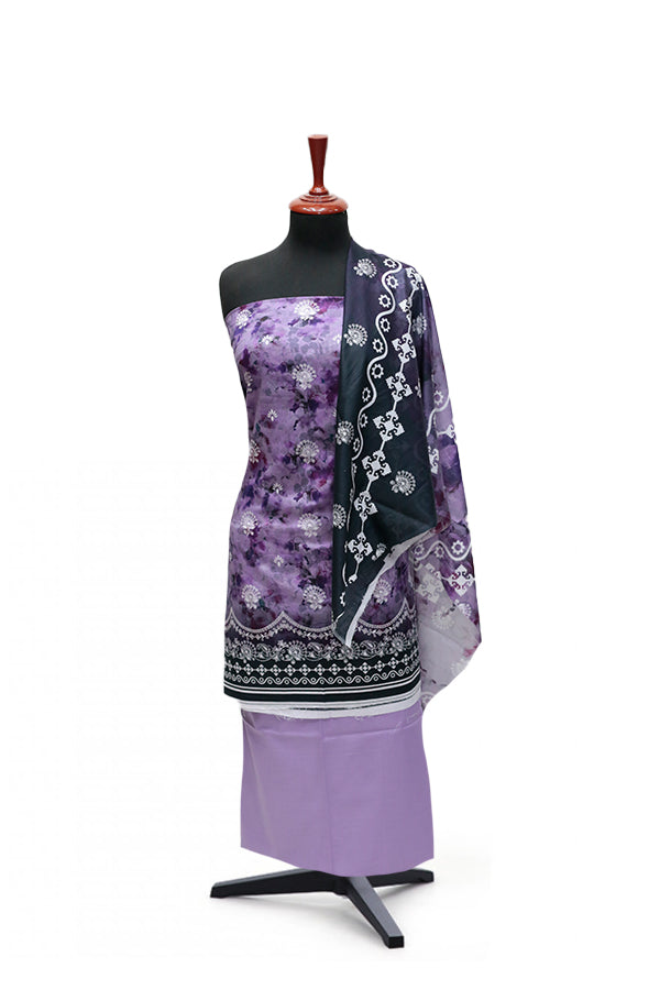 Serene Print Lawn`25 D#331 (Purple)