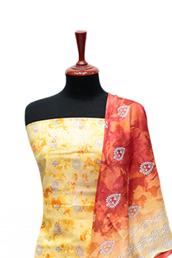 Serene Print Lawn`25 D#332 (Orange)