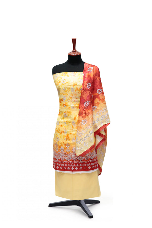 Serene Print Lawn`25 D#332 (Orange)