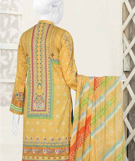 Serene Print Lawn`23 D#3004 D-Golden