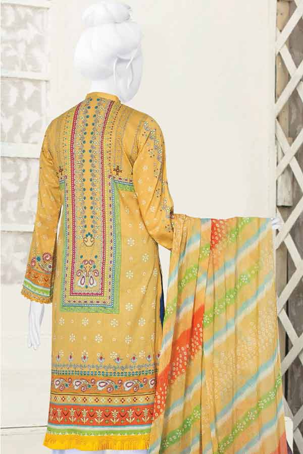 Serene Print Lawn`23 D#3004 D-Golden