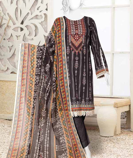 Serene Print Lawn`23 D#992 Black