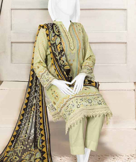 Serene Print Lawn`23 D#996 Black