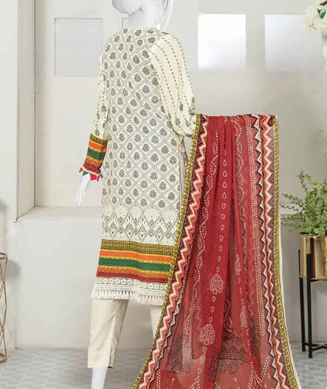 Serene Print Lawn`23 D#998 Cream