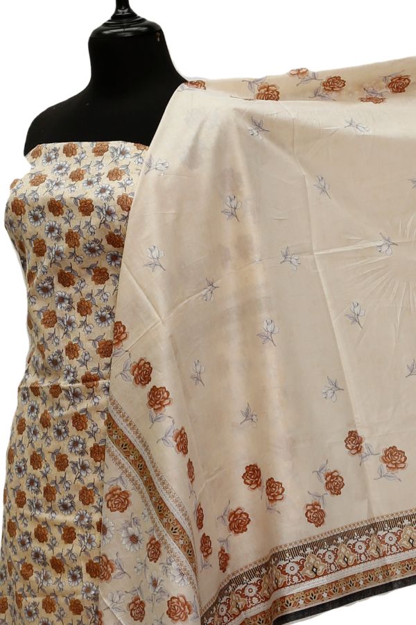Shahin Star Classic Lawn'21 D#7003 Cream