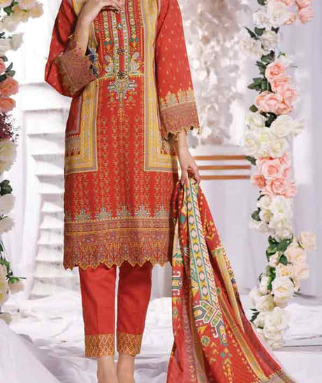Shahkar Digital Khaddar`21 D#110 (D Orange)