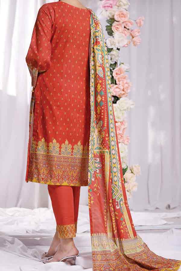 Shahkar Digital Khaddar`21 D#110 (D Orange)