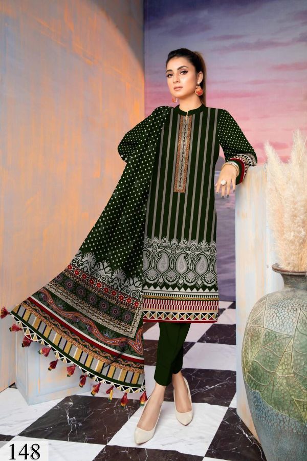 Shahnoor D/Classic Lawn`22 D#148 D Green