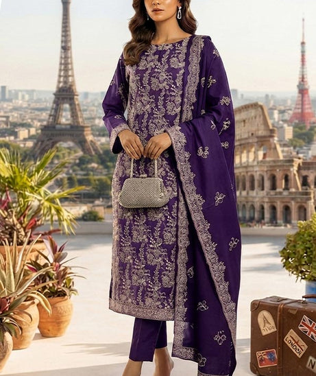 Shaira E/Peach Wool`26 D#1 (Vol-10) (Purple)
