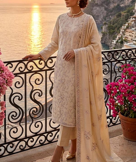 Shaira E/Peach Wool`26 D#2 (Vol-20) (Cream)