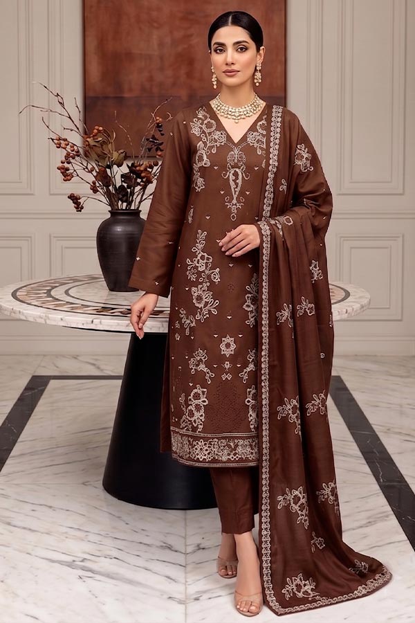 Shaira E/Peach Wool`26 D#8 (Vol-80) (Brown)