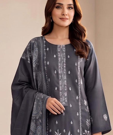 Shaira P/Leather Jacquard`26 D#01 Grey