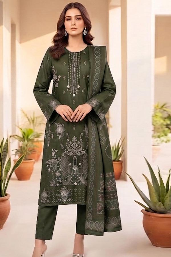 Shaira P/Leather Jacquard`26 D#01 M Green