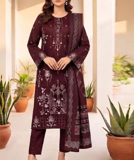 Shaira P/Leather Jacquard`26 D#01 Maroon