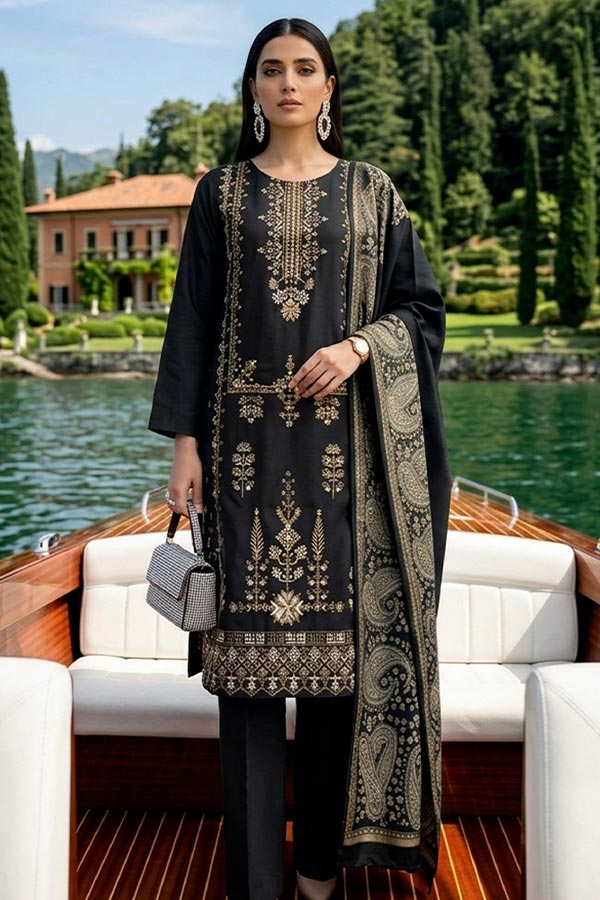 Shaira P/Leather Jacquard`26 Vol-2 D#01 Black