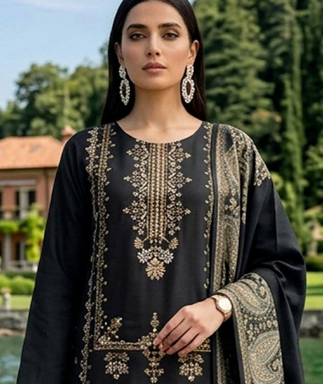 Shaira P/Leather Jacquard`26 Vol-2 D#01 Black
