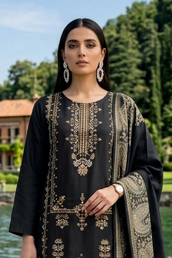 Shaira P/Leather Jacquard`26 Vol-2 D#01 Black